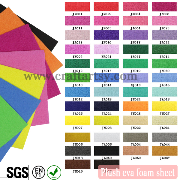  color charts for Plush EVA foam sheets